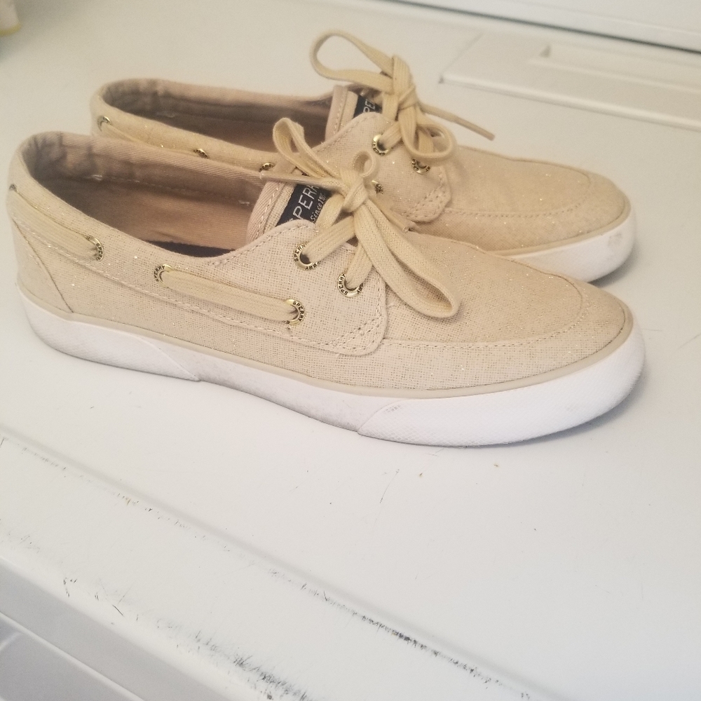 Sperry gold sneakers